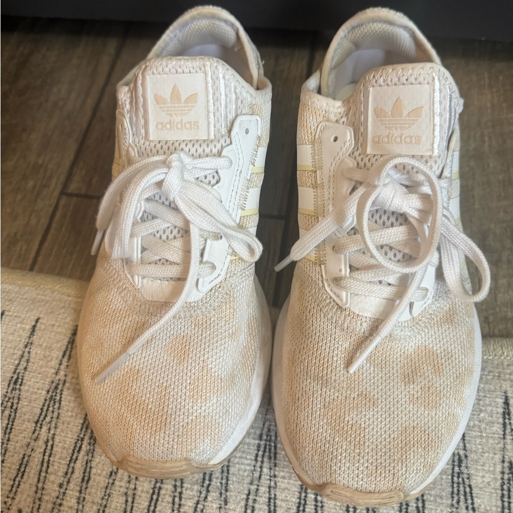 Adidas Cream Leopard Casual Sneakers